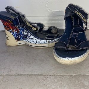 Vintage Ed Hardy wedges